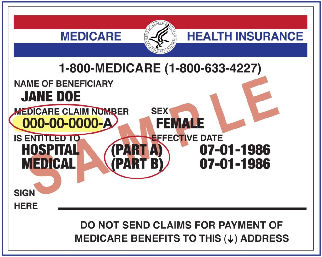 Picture of a Medicare Card