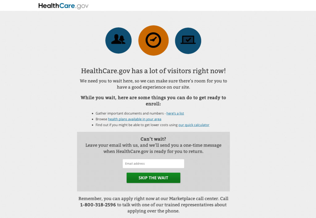 HealthCare.gov says it has lots of visitors right now