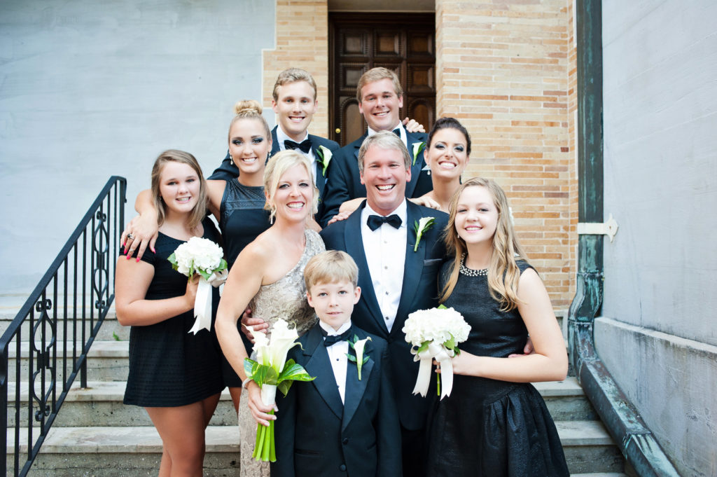 Picture of the Bailey Family at Mark and Alecia's Wedding