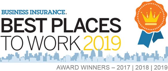 19BP2WLogo Business Insurance Best Places to Work Award for 2019, 2018, and 2017