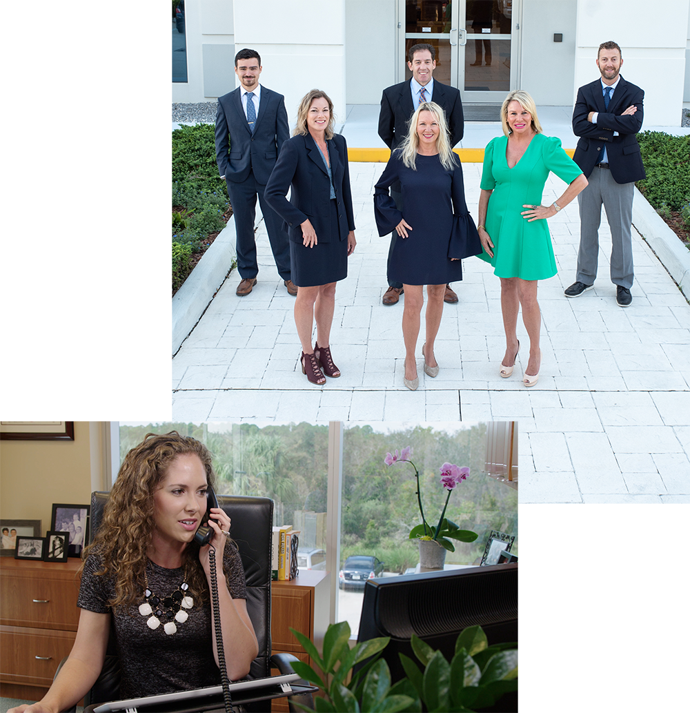 The Bailey Group's Individual Insurance team and Madison Cofield answering the phone.